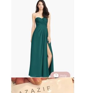 Formal dress in peacock